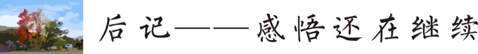后记——感悟还在继续 后记——感悟还在继续
