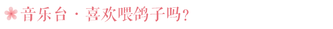 音乐台:喜欢喂鸽子吗? 音乐台:喜欢喂鸽子吗?