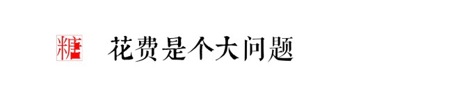 花费是个大问题 花费是个大问题